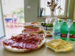 Colazione Salata - Crudo, Pizza, Fichi, Emmenthal, Parmigiano,